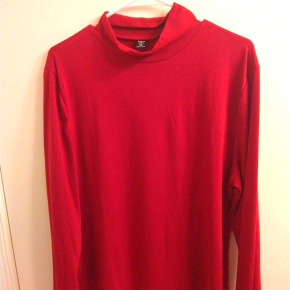 Plus Size  solid high neck Tee